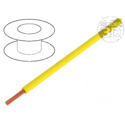 Cablu litat OFC 0,22mm2 PVC galben 49V 200m 1x0,22mm2 | Electronic-mag.ro | Componente Electronice
