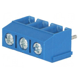 Regletă de conexiuni PCB 90° 5,08mm 3 piste 16A | Electronic-mag.ro | Componente Electronice