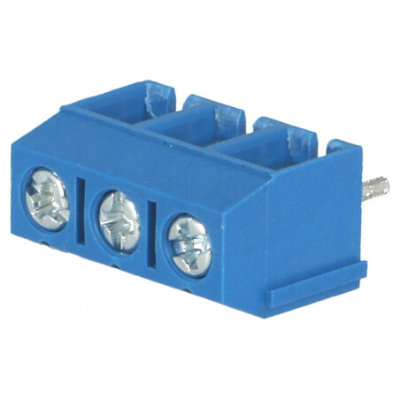 Regletă de conexiuni PCB 90° 5,08mm 3 piste 16A | Electronic-mag.ro | Componente Electronice