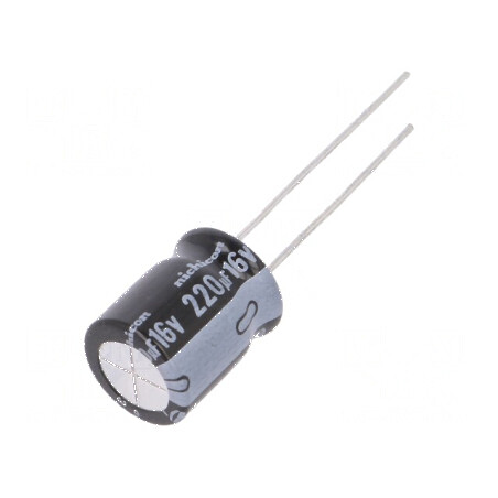 Condensator electrolitic THT 220uF 16V 10x12,5mm ±20% | Electronic-mag.ro | Componente Electronice