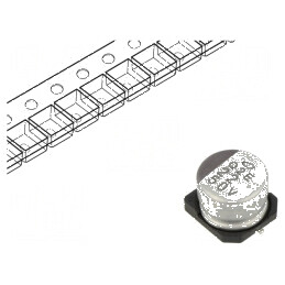 Condensator electrolitic SMD 22uF 50V Ø8x6,2mm ±20% 1000h | Electronic-mag.ro | Componente Electronice