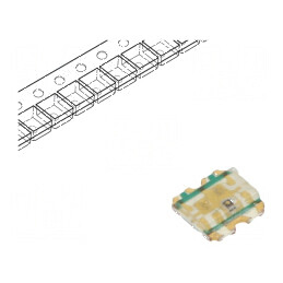 LED SMD 1616 Portocaliu Verde Albastru 1,6x1,6mm 120° | Electronic-mag.ro | Componente Electronice