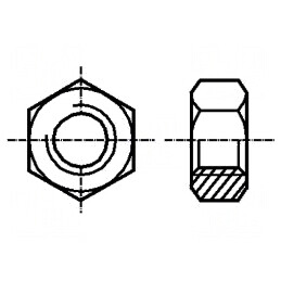 Piuliță hexagonală M10 A4 17mm oțel rezistent la acizi | Electronic-mag.ro | Componente Electronice