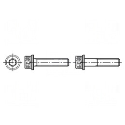 Şurub cu flanşă M6x30 - Cap zimţuit, cap rotund imbus | Electronic-mag.ro | Componente Electronice