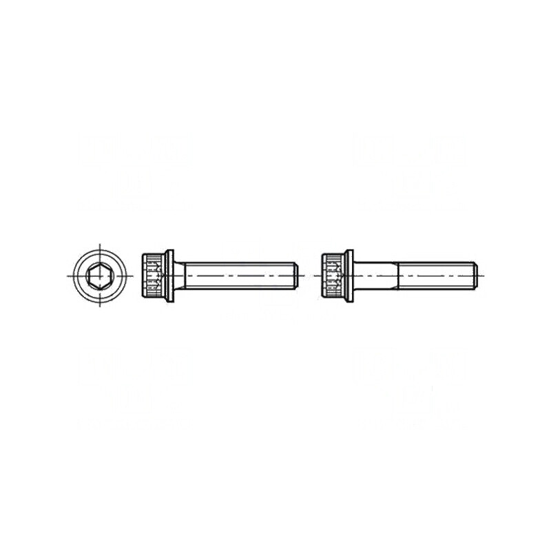 Şurub cu flanşă M6x30 - Cap zimţuit, cap rotund imbus | Electronic-mag.ro | Componente Electronice
