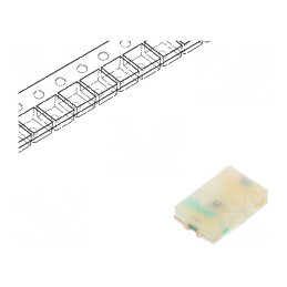 LED SMD 0805 roșie 28,5-90mcd 2x1,25x0,4mm 130° 20mA 60mW | Electronic-mag.ro | Componente Electronice