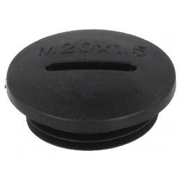 Capac de protecţie M20 IP54 poliamidă neagră 6mm | Electronic-mag.ro | Componente Electronice