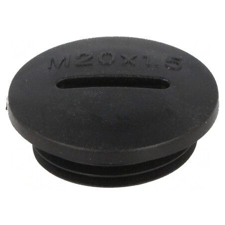 Capac de protecţie M20 IP54 poliamidă neagră 6mm | Electronic-mag.ro | Componente Electronice
