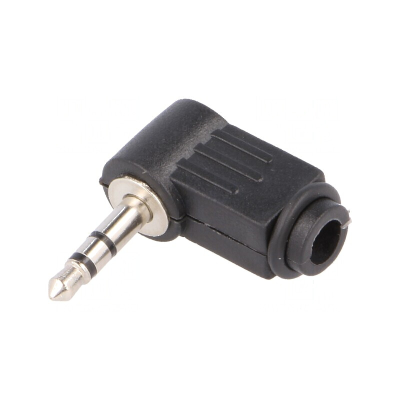 Conector Jack 3,5mm mufă tată stereo unghi 90° | Electronic-mag.ro | Componente Electronice