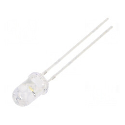 Led 5mm alb cald 8000mcd 30° convex 5,5÷20V | Electronic-mag.ro | Componente Electronice