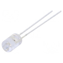 LED 5mm roșie 500-750mcd 100° plat, Nr. term: 2 | Electronic-mag.ro | Componente Electronice