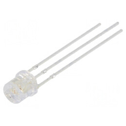 LED 5mm roșie/galbenă 140° plat, Nr. term 3 | Electronic-mag.ro | Componente Electronice