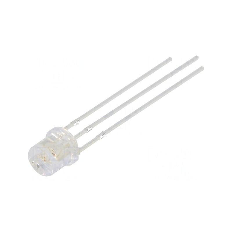 LED 5mm roșie/galbenă 140° plat, Nr. term 3 | Electronic-mag.ro | Componente Electronice