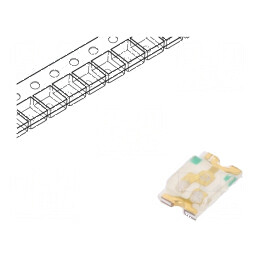 LED SMD 0805 Verde 200-400mcd 20mA 140° 2x1,25x0,4mm | Electronic-mag.ro | Componente Electronice