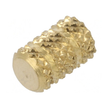 Adaos filetat alamă M3 6,4mm pentru plastic - BN 37872 | Electronic-mag.ro | Componente Electronice