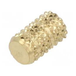 Adaos filetat alamă M3, 7.45mm pentru plastic - BN 37875 | Electronic-mag.ro | Componente Electronice