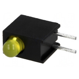 LED 3mm galben în carcasă - 1 diode 20mA 40° 2,1÷2,5V | Electronic-mag.ro | Componente Electronice