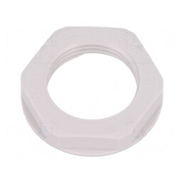 Piuliță M20 poliamidă UL94V-2 27mm gri deschis pentru temperaturi -20÷100°C | Electronic-mag.ro | Componente Electronice