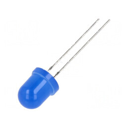 LED 8mm Albastru 12VDC 750-1120mcd 30° Convex | Electronic-mag.ro | Componente Electronice