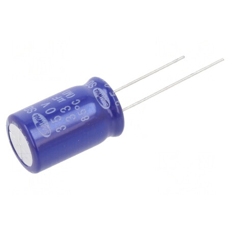 Condensator electrolitic THT 33uF 350VDC 12,5mm x 20mm ±20% | Electronic-mag.ro | Componente Electronice