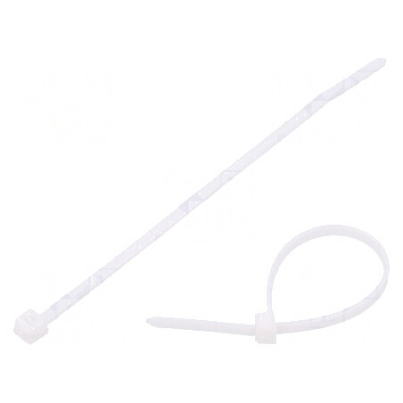 Colier de strângere poliamidă albă 100mm 80N T18R | Electronic-mag.ro | Componente Electronice