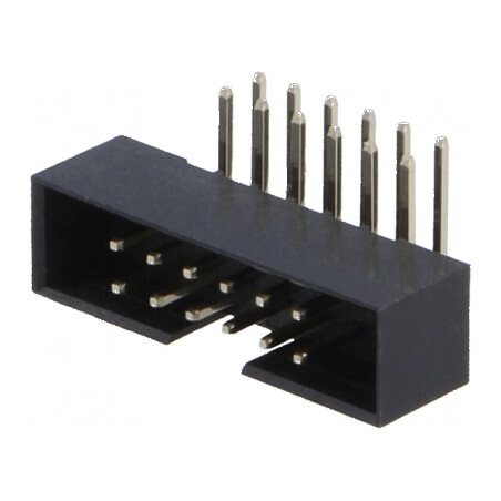 Conector IDC soclu tată 12 PIN 90° THT gold flash | Electronic-mag.ro | Componente Electronice
