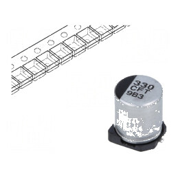 Condensator electrolitic SMD 330uF 16V 6,3x7,7mm low ESR | Electronic-mag.ro | Componente Electronice