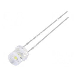 LED 5mm Alb Rece 2500mcd 140° Plat 12V | Electronic-mag.ro | Componente Electronice