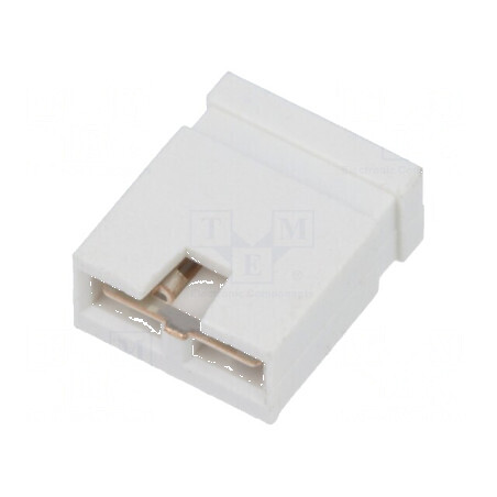 Conector cablu-placă jumper mamă Mini-Jump 2,54mm PIN 2 albă | Electronic-mag.ro | Componente Electronice