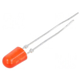 LED oval roșu 5,2x4,6x7,8mm 70/35° 20mA 130mW | Electronic-mag.ro | Componente Electronice