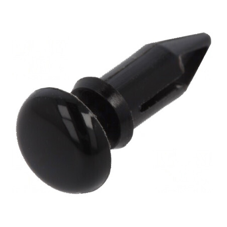 Diblu poliamidă negru 9,5mm lungime 3,7mm diametru orificiu montare | Electronic-mag.ro | Componente Electronice