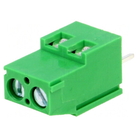 Regletă conexiuni unghi 90° 5,08mm 2 piste 16A pentru PCB | Electronic-mag.ro | Componente Electronice