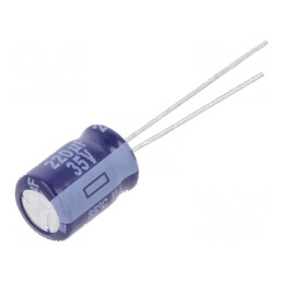 Condensator electrolitic THT 220uF 35V Ø8x11,5mm ±20% M | Electronic-mag.ro | Componente Electronice