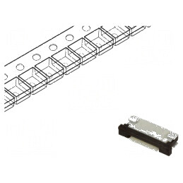 Conector FFC/FPC Orizontal 6 PIN ZIF SMT 50V 0,4A Cositorit | Electronic-mag.ro | Componente Electronice