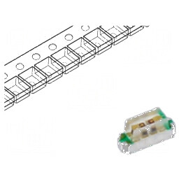 LED SMD roșie/galbenă 40-100mcd 2x0,6x1,05mm 140° | Electronic-mag.ro | Componente Electronice