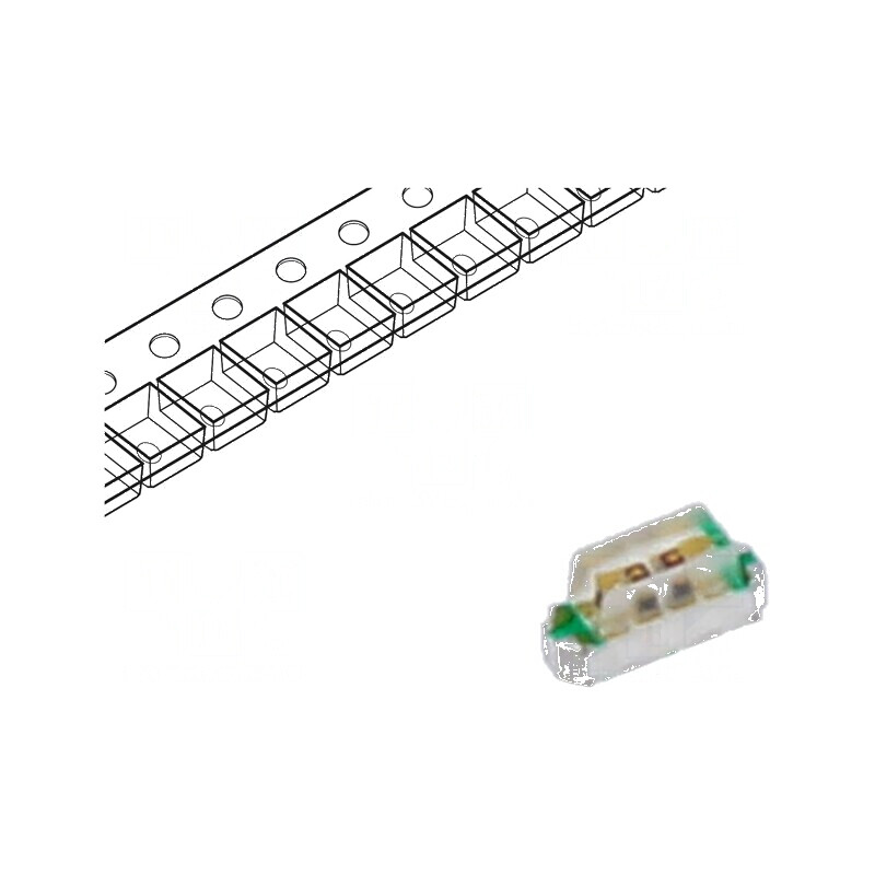 LED SMD roșie/galbenă 40-100mcd 2x0,6x1,05mm 140° | Electronic-mag.ro | Componente Electronice