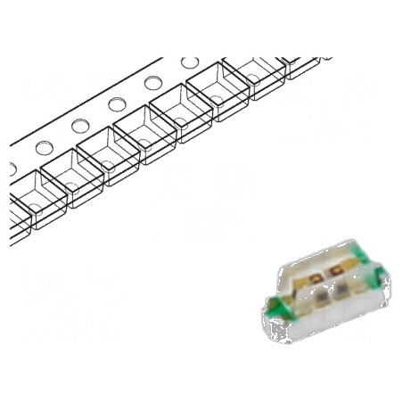 LED SMD roșie/galbenă 40-100mcd 2x0,6x1,05mm 140° | Electronic-mag.ro | Componente Electronice
