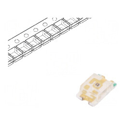LED SMD 0603 Verde 700-1300mcd 1,6x0,8x0,95mm 20mA | Electronic-mag.ro | Componente Electronice