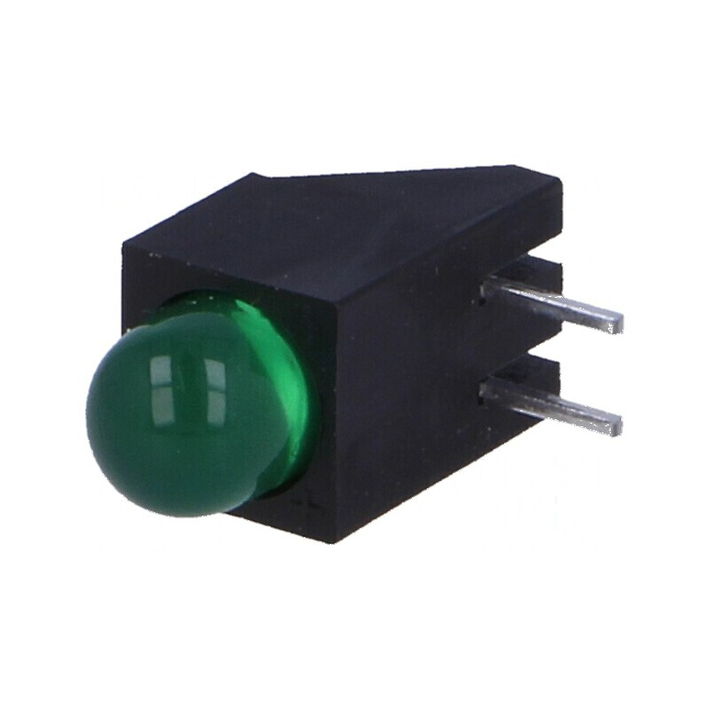 LED 5mm Verde 20mA 60° 1 Diode 2,2÷2,5V | Electronic-mag.ro | Componente Electronice