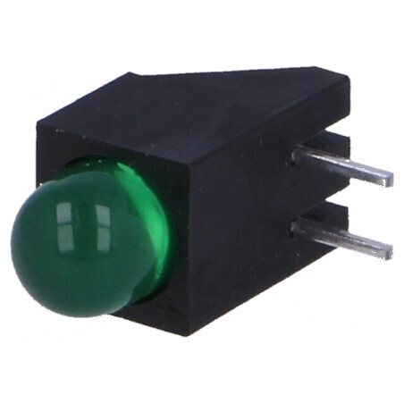 LED 5mm Verde 20mA 60° 1 Diode 2,2÷2,5V | Electronic-mag.ro | Componente Electronice