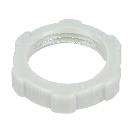 Piuliță PG11 polistiren 5mm Cheie 24mm gri deschis | Electronic-mag.ro | Componente Electronice