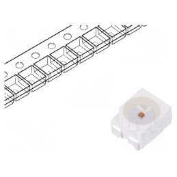 LED SMD 3528 PLCC4 Roșie 4200mcd 3,5x2,8x1,9mm 120° 70mA | Electronic-mag.ro | Componente Electronice
