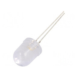 LED 10mm alb cald 1560-2180mcd 30° convex | Electronic-mag.ro | Componente Electronice