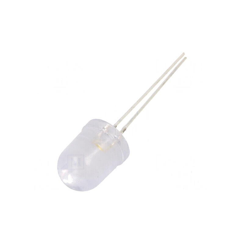 LED 10mm alb cald 1560-2180mcd 30° convex | Electronic-mag.ro | Componente Electronice