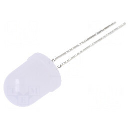 LED 10mm alb cald 750-1560mcd 30° convex | Electronic-mag.ro | Componente Electronice