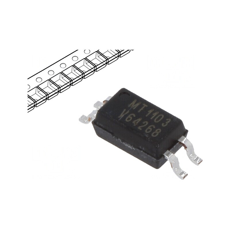 Optocuplor SMD 3,75kV 70V cu 1 Canal și Ieșire pe Tranzistori | Electronic-mag.ro | Componente Electronice