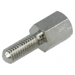Piuliță distanțieră filetata 6mm UNC4-40 alamă | Electronic-mag.ro | Componente Electronice
