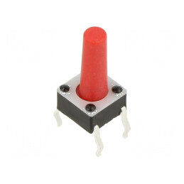 Microîntrerupător TACT SPST-NO 0,05A/12VDC THT 2,45N | Electronic-mag.ro | Componente Electronice