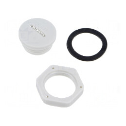 Capac de protecție PG11 poliamidă gri deschis pentru filet PG | Electronic-mag.ro | Componente Electronice