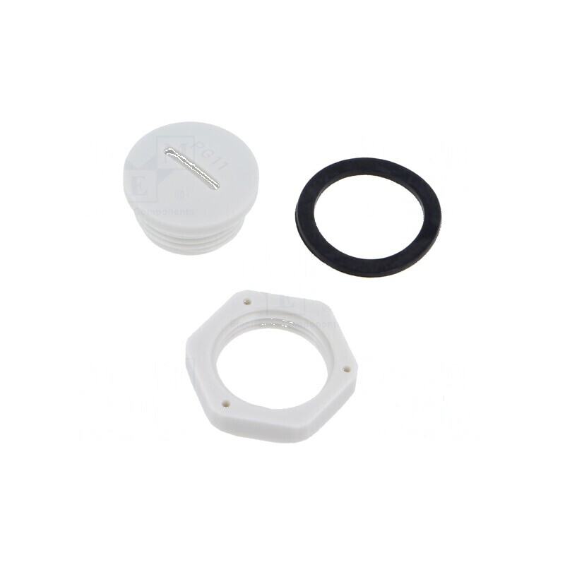 Capac de protecție PG11 poliamidă gri deschis pentru filet PG | Electronic-mag.ro | Componente Electronice